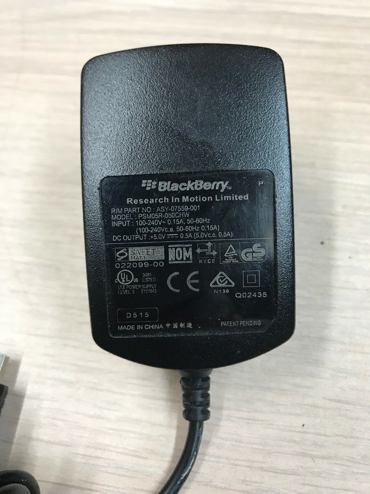 *Brand NEW* 5.0V 0.5A AC DC Adapter Blackberry PSM05R-050CHW Charger Power Supply *Brand NEW* 5.0V 0.5A AC DC Adapter Blackberry PSM05R-050CHW Charger Power Supply